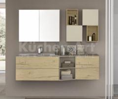 Salle de Bains chic, Design Italien avec Vasque intégré Miroir Rétroéclairé et Éléments Suspendus - 3