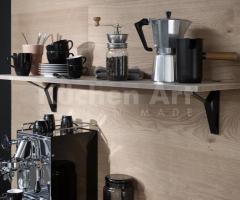 Cuisine Moderne en Acier Brossé au Design Industriel avec Surfaces en Métal et Étagères Ouvertes - 3