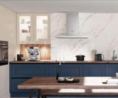 Cuisine en bois bleu océan | Rustique chic & élégance naturelle - 4