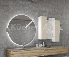 Salle de bains design italien bois & Calce – Rangement mural asymétrique - 3