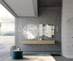 Salle de bains design italien bois & Calce – Rangement mural asymétrique - 4